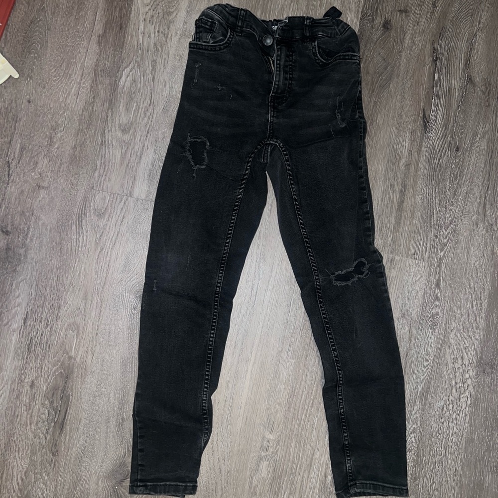 Zara kids ripped blk jeans